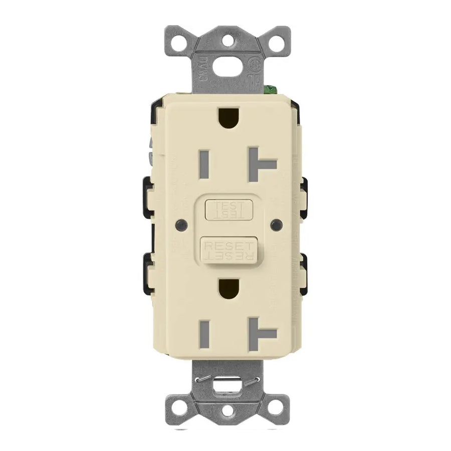 Lutron SCR-20-GFST, 20A, GFCI Receptacle, Tamper Resistant, Self Testing Recepticle, Cobblestone