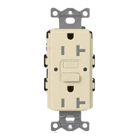 Lutron SCR-20-GFST, 20A, GFCI Receptacle, Tamper Resistant, Self Testing Recepticle, Cobblestone