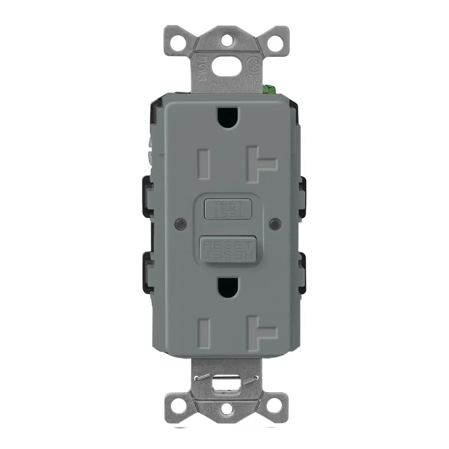 Lutron SCR-20-GFST, 20A, GFCI Receptacle, Tamper Resistant, Self Testing Recepticle, Cobblestone
