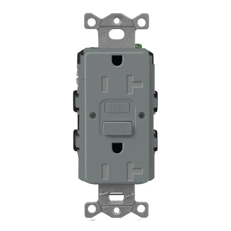 Lutron SCR-20-GFST, 20A, GFCI Receptacle, Tamper Resistant, Self Testing Recepticle, Cobblestone