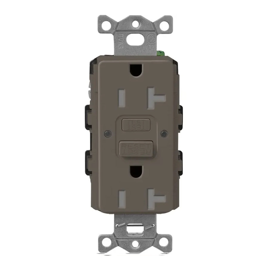 Lutron SCR-20-GFST, 20A, GFCI Receptacle, Tamper Resistant, Self Testing Recepticle, Cobblestone