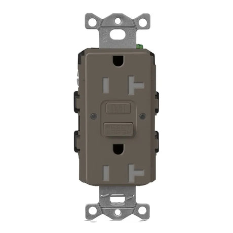 Lutron SCR-20-GFST, 20A, GFCI Receptacle, Tamper Resistant, Self Testing Recepticle, Cobblestone