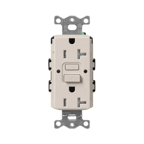 Lutron SCR-20-GFST, 20A, GFCI Receptacle, Tamper Resistant, Self Testing Recepticle, Cobblestone