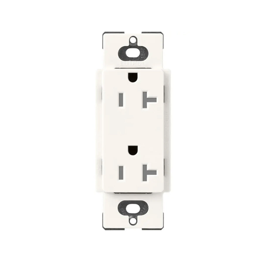 Lutron SCRS-20-TR, 20A Tamper Resistant Recepticle - Architectural White