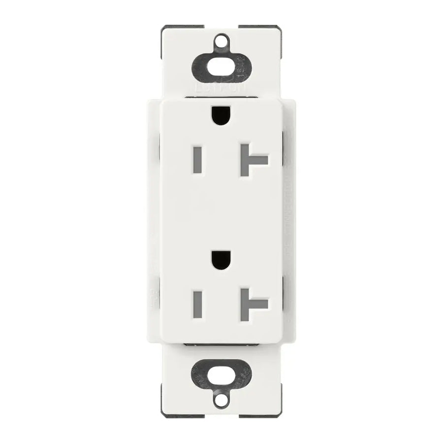 Lutron SCRS-20-TR, 20A Tamper Resistant Recepticle - Architectural White
