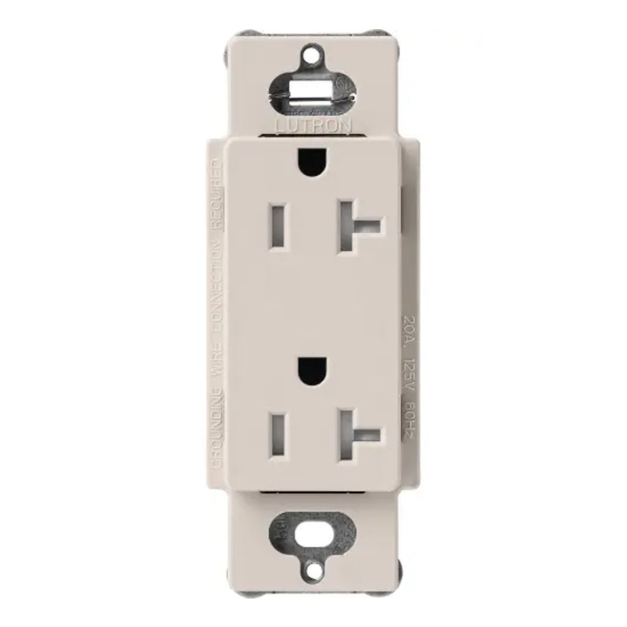 Lutron SCRS-20-TR, 20A Tamper Resistant Recepticle - Architectural White