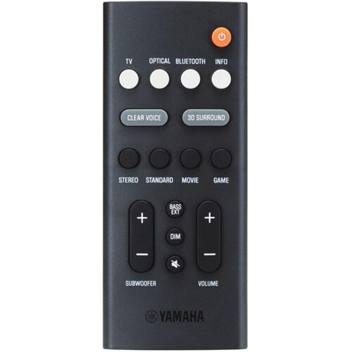 Yamaha SR-B20A, 120W Stereo Soundbar with Built-in Subwoofer.
