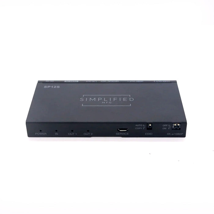 SP12S HDMI 1 To 2 Splitter With Audio Breakout & Scaling - 4K UHD HDCP 2.2 Compatible