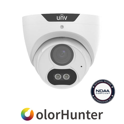 UNV UAC-T122-AF28M-W, (2MP) Turret, TVI 2.8mm Fixed Lens, ColorHunter, AOC, DWDR, UL Listed