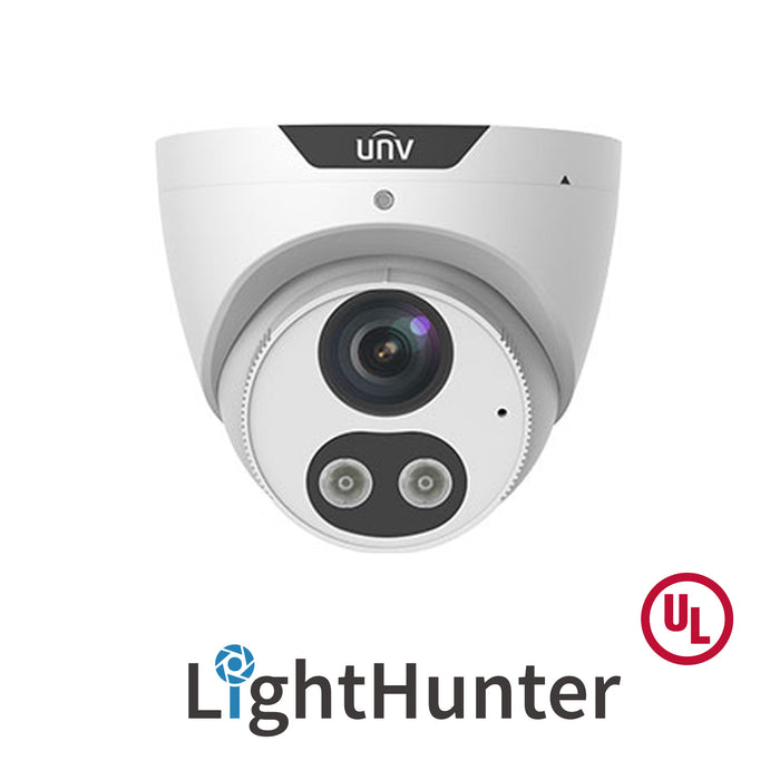 UNV EC-T8F28M, (8MP) Turret, IPC 2.8mm Fixed Lens, LightHunter, Microphone, WDR, UL Listed