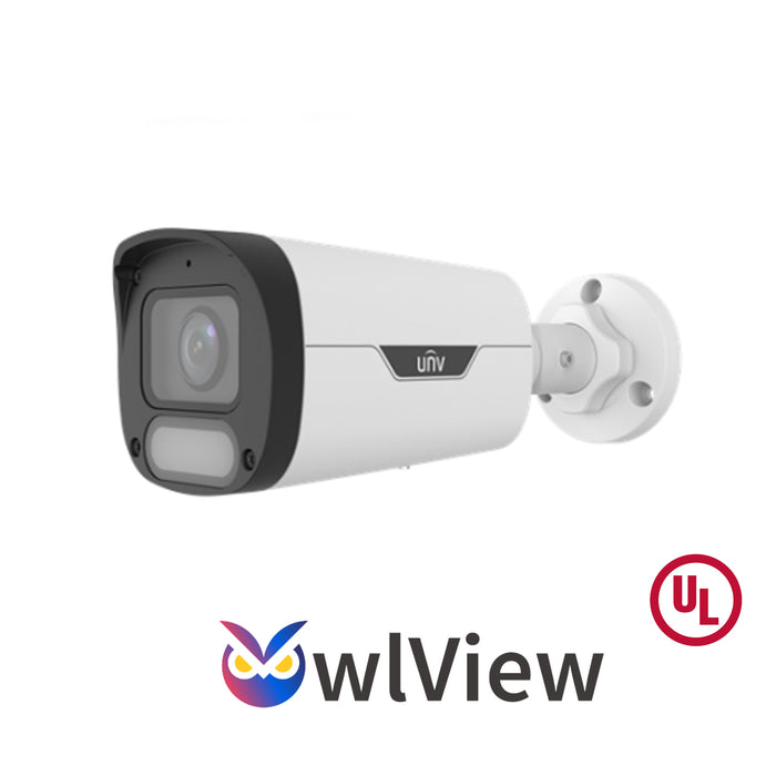 UNV IPC2314SR-ADF28KM-WP, (4MP) Bullet, IPC 2.8mm Fixed Lens, OwlView, Microphone, WDR, UL Listed