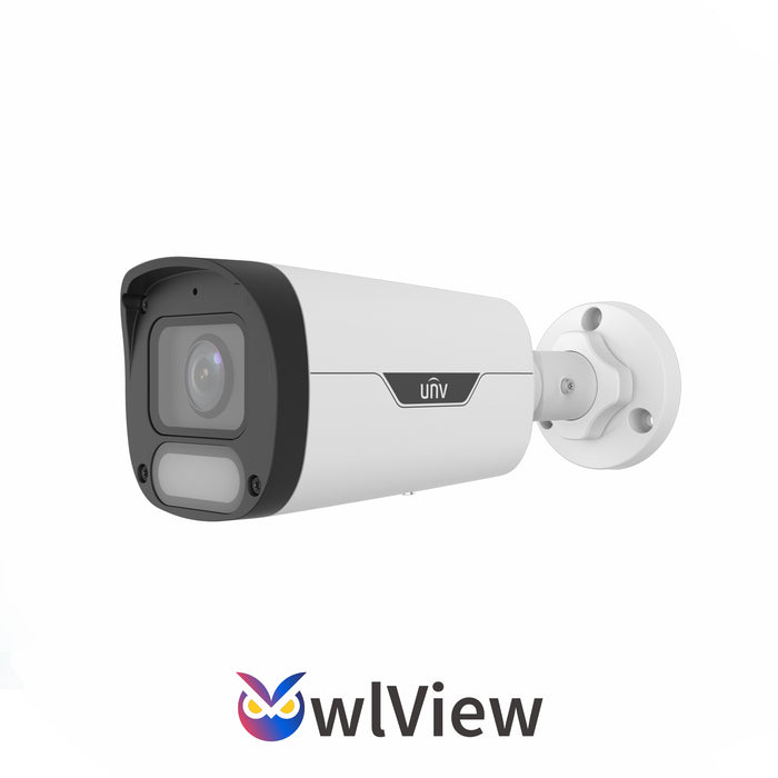 UNV IPC2312LE-ADF28KM-WP, (2MP) Bullet, IPC 2.8mm Fixed Lens, Owlview, Microphone, WDR, UL Listed