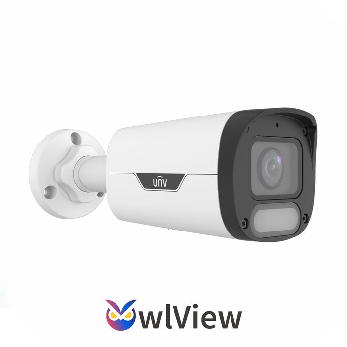 UNV IPC2312LE-ADF28KM-WP, (2MP) Bullet, IPC 2.8mm Fixed Lens, Owlview, Microphone, WDR, UL Listed