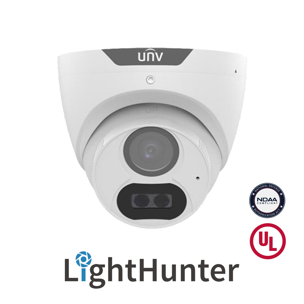 UNV UAC-T128-ADF28MS, (8MP) Turret, TVI 2.8mm Fixed Lens, LightHunter, AOC, WDR, UL Listed