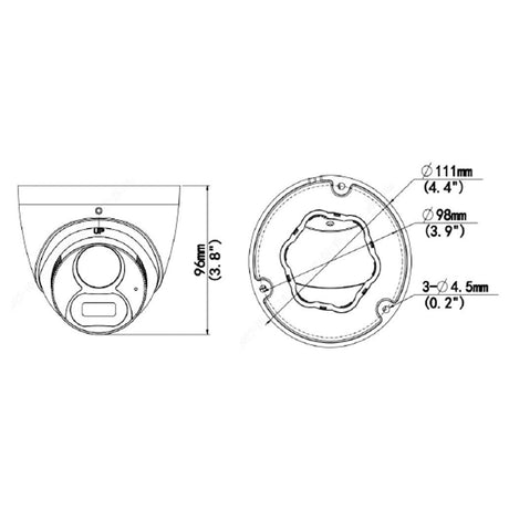 UNV UAC-T122-AF28M-W, (2MP) Turret, TVI 2.8mm Fixed Lens, ColorHunter, AOC, DWDR, UL Listed