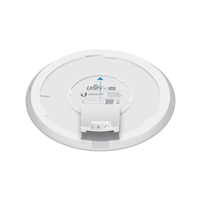 Ubiquiti UAP-AC-SHD-US,  IEEE 802.11ac 1.69 Gbit/s Wireless Access Point - 2.40 GHz, 5 GHz - MIMO Technology - 2 x Network (RJ-45) - Ceiling Mountable, Wall Mountable BLE