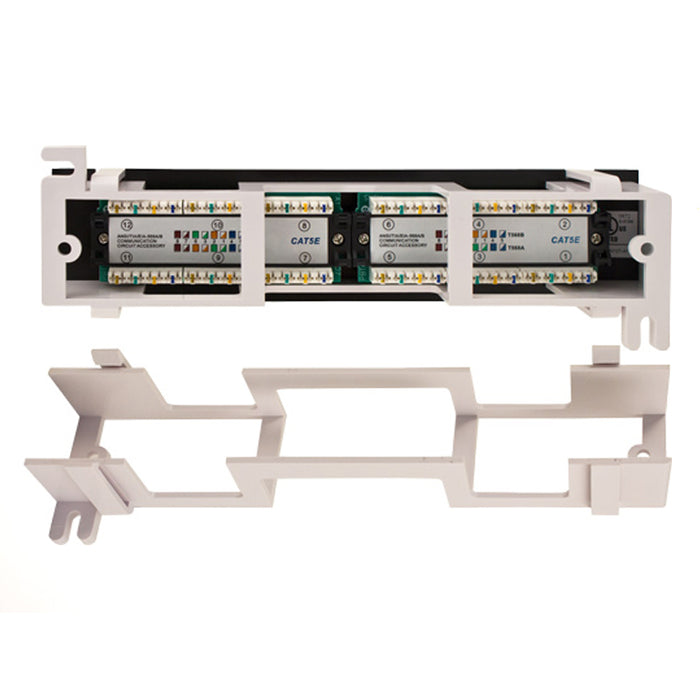 Vertical Cable (041-370M), CAT5E 12 Port-Mini, 110 IDC, Patch Panel, 1U Wall Mountable