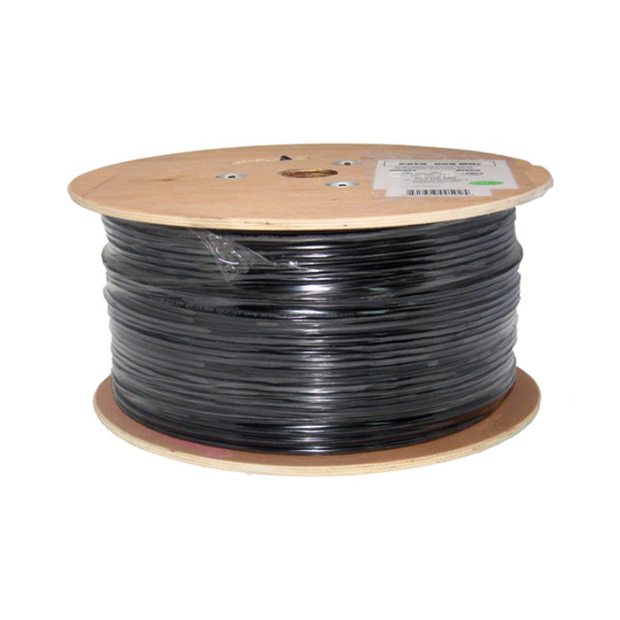 Vertical Cable 069-563/S/MESG, CAT6, Outdoor Rated Cable with Messenger, LLDPE Jacket, F/UTP (Overall Shielded), 23AWG, Solid-Bare Copper, 1000ft, Spool, Black
