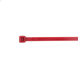 Vertical Cable (8" Cable Ties Plenum) 50lb Tensile, Plenum, 100 Pack, Red UL Listed
