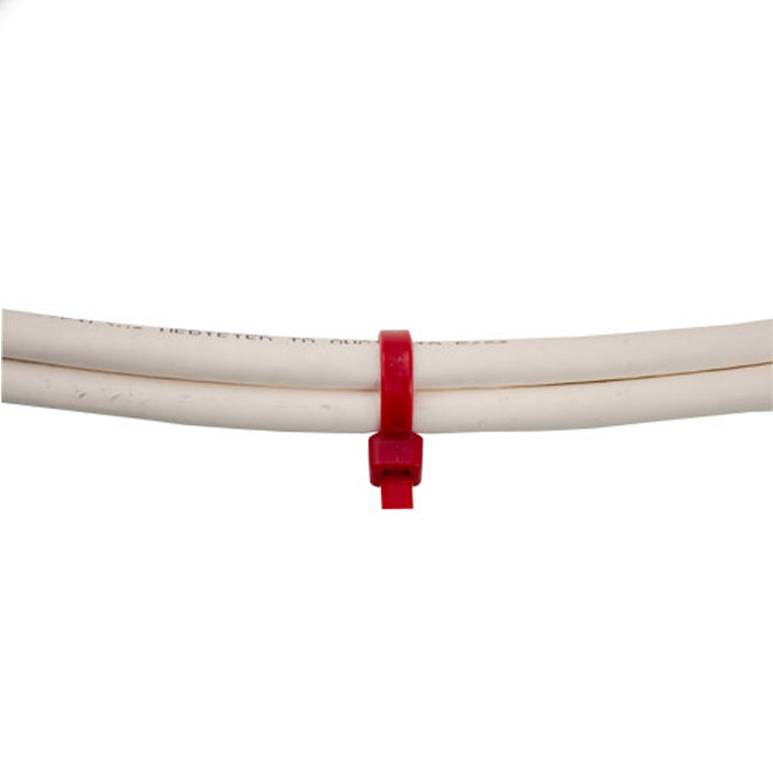 Vertical Cable (045-CTP-M50-8R), 8" Cable Ties, Plenum, 50lb Tensile, Red, c(UL) Listed, 100 Pack