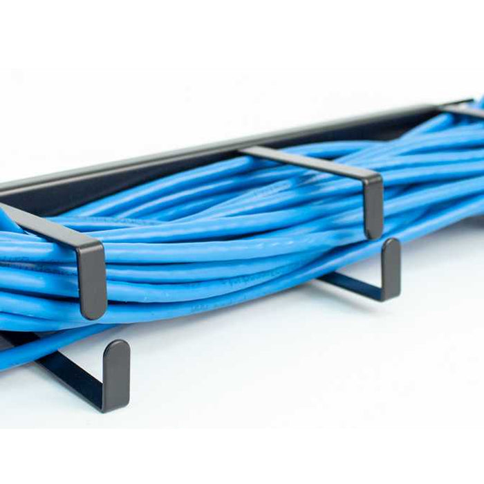 Vertical Cable 044-2393/1U, 1U Horizontal Wire Manager – with metal holders (METAL RING)