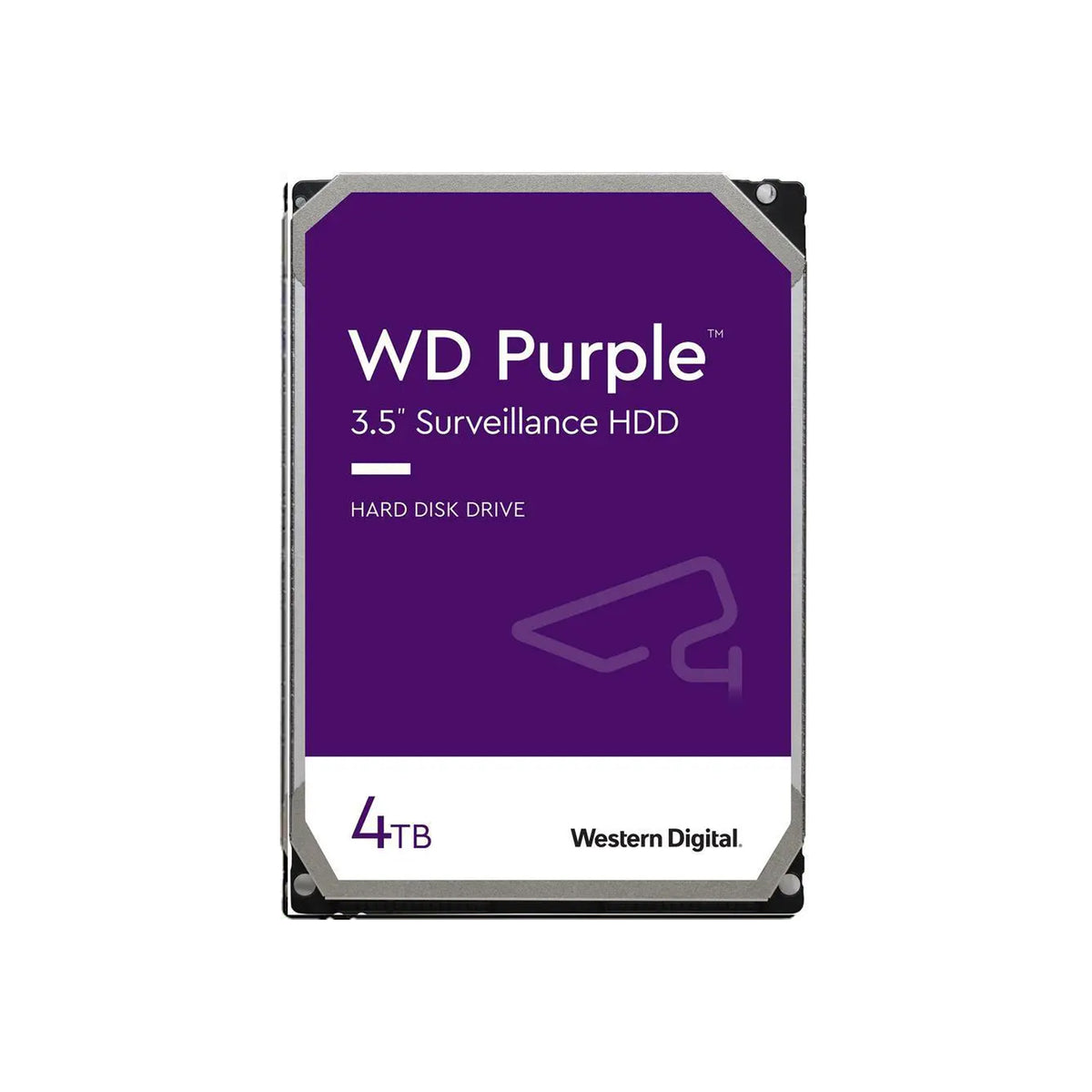 Western Digital 4TB Purple Surveillance Hard Disk Drive.