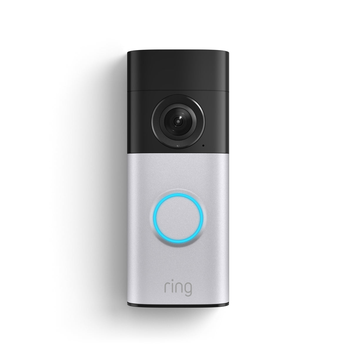 Ring Video Doorbell WIRED PLUS 2K, 4x Enhanced Zoom, and Low-Light Sight, Nickel Silver