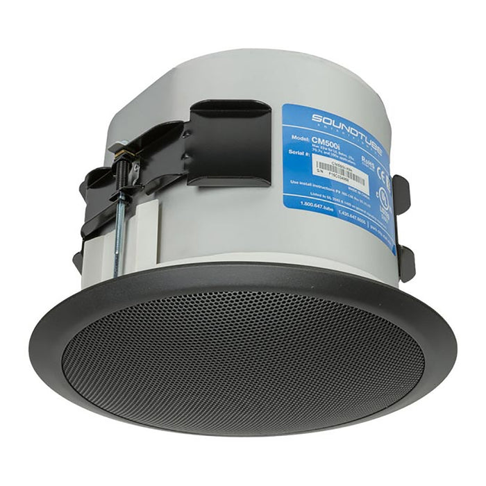 SoundTube CM-i, 4" to 8" In Ceiling Speaker in Black with a BroadBeam Tweeter, Black / White