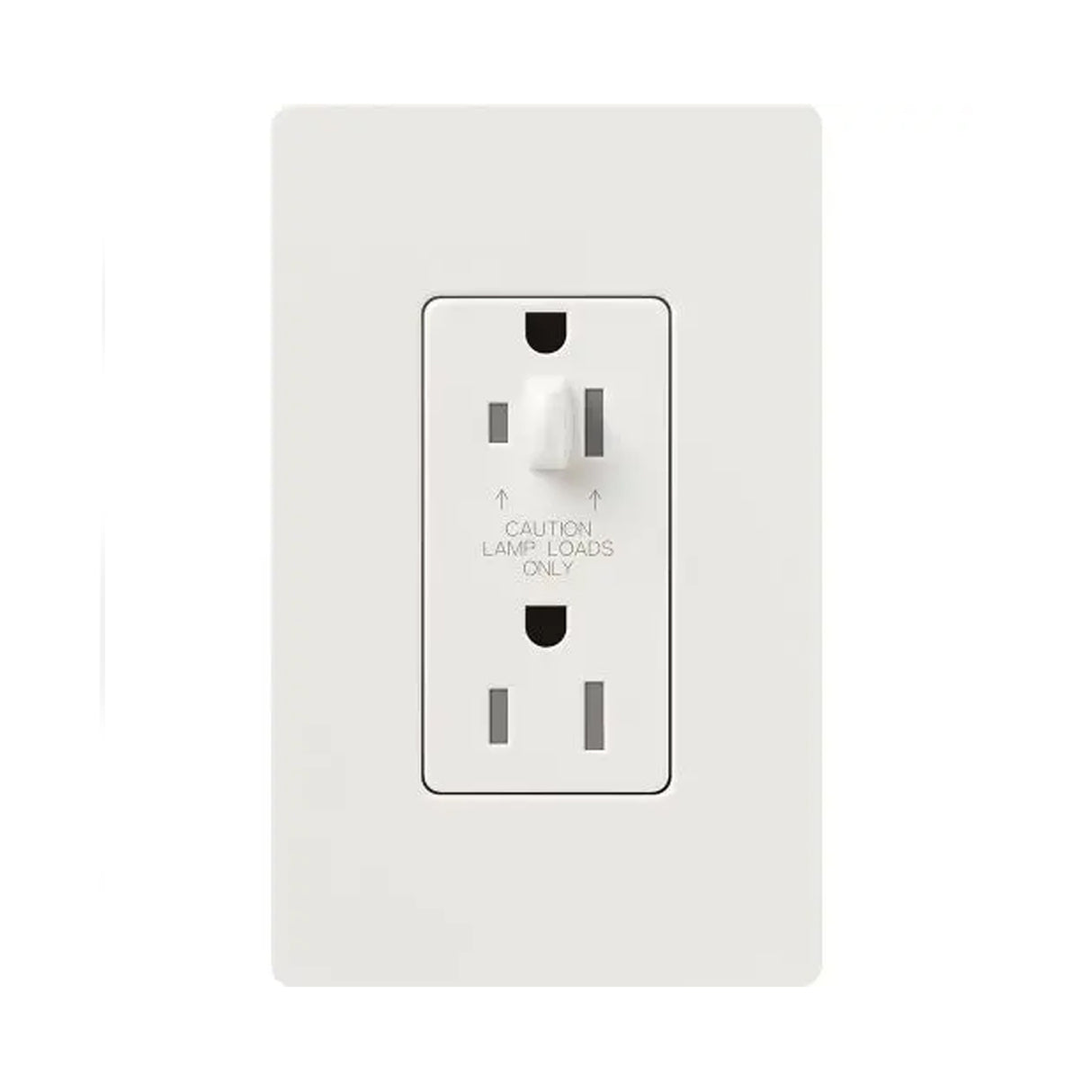 Lutron CAR-15-HDTR-WH Claro 15A Tamper Resistant Receptacle - Half Dimming - White