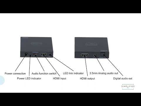 Simplified AUDEX1, HDMI 18Gbps Audio Extractor that supports HDR/DolbyVision