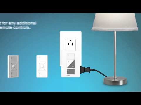 Lutron P-BDG-PKG1P, Caseta Wireless Smart Lighting Lamp Dimmer Switch Starter Kit with Smart Bridge