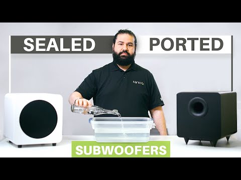 Kanto SUB8V, 8" 300W Sealed Powered Subwoofer and Bluetooth, Matte Black / Vinyl White