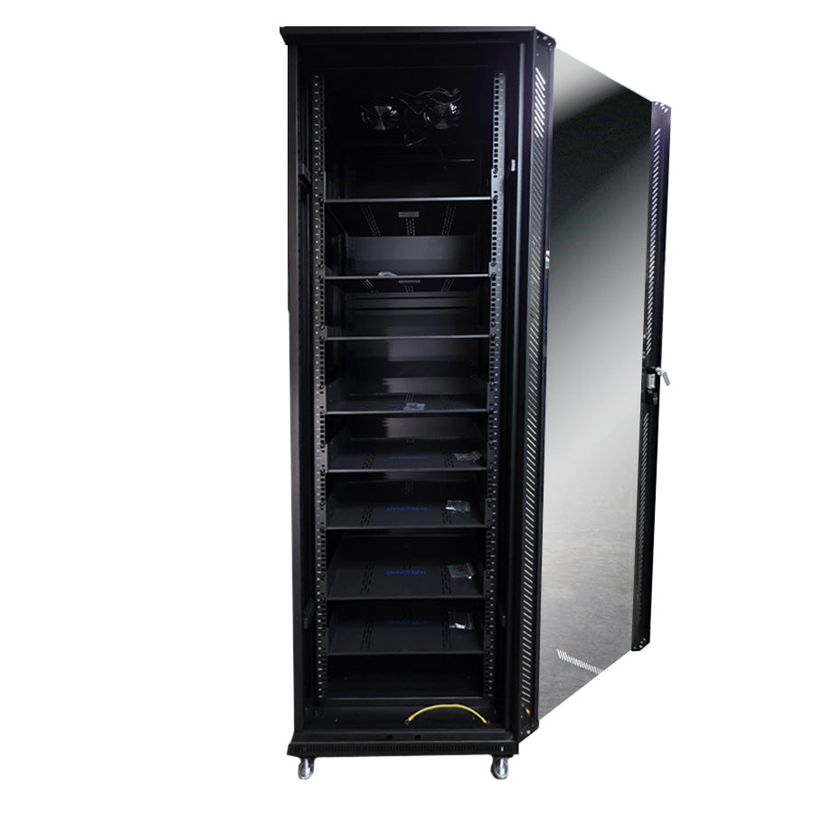 Vertical Cable (047-NCA-4266) 42 RMU Rack Space Network Cabinet – Heavy-duty 19″ cabinet with 42U capacity (WITH 8 SHELF)