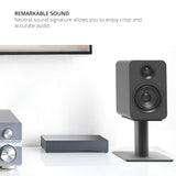 Kanto YUP4, Passive 4" Speakers with 1" Silk Dome Tweeter and 4" Kevlar Woofer - Black, Pair