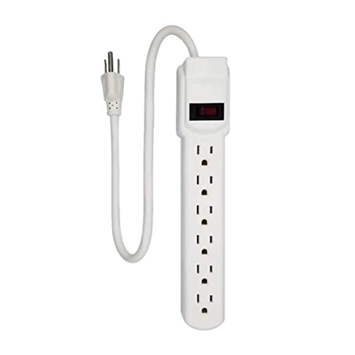 Uninex PS08T 6 OUTLET HEAVY DUTY POWER STRIP (WHITE COLOR)