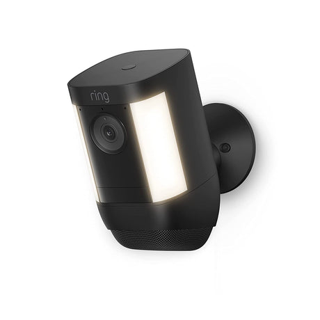 Ring Spotlight Cam Pro Battery, 3D Motion Detection, Two-Way Talk with Audio+, and Dual-Band Wifi (Black-White)