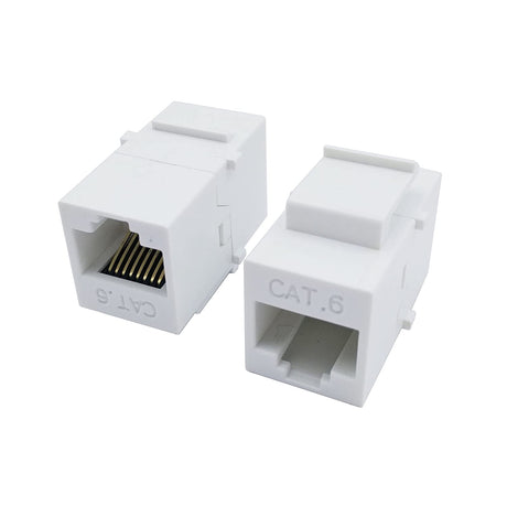 Acegear COUPLER KEYSTONE CAT5E In-Line, White (Each)