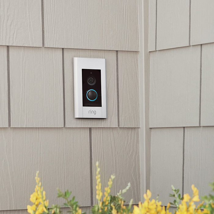 Ring Video Doorbell ELITE, Smart doorbell camera hardwired with Power over Ethernet.