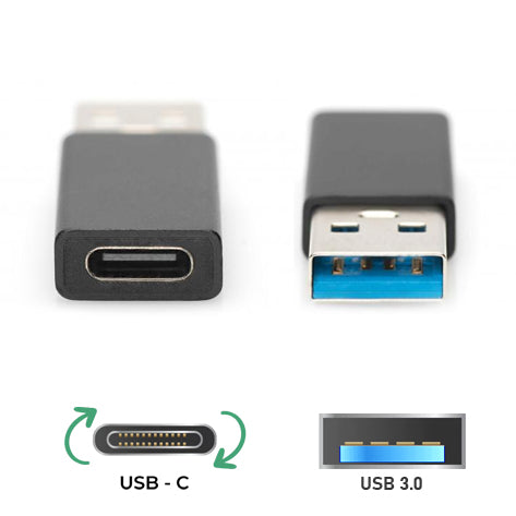 Acegear USB3.0M2USBCF USB3.0 Male to USB Tyoe-C Female adaptor Metal case Gold.