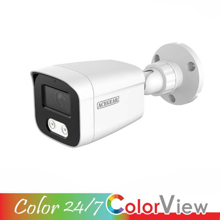 Acegear CT3809-CV (4K) Bullet, TVI 2.8mm Fixed Lens, Color View 80ft, WDR,