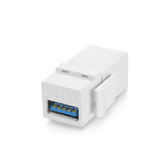 Acegear USB30COUPWH USB 3.0 A  Female to A Female Keystone, White  (Each)