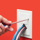 Arlington CE1RP Larger Cable Entry Bracket w/ Slotted Cover, White (Each)