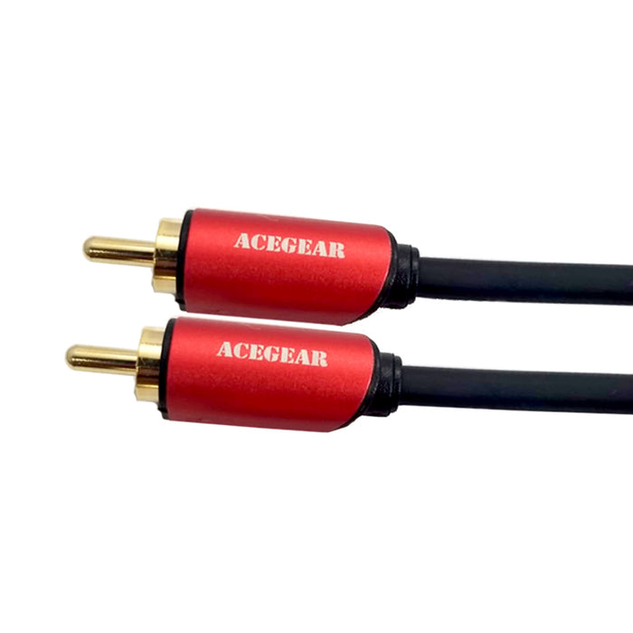 Acegear Male 2 RCA to Male 2 RCA Stereo Audio Cable.