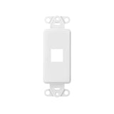 Acegear K1HOLEWH 1 Hole Keystone Decora Insert, White or Ivory, (Each).