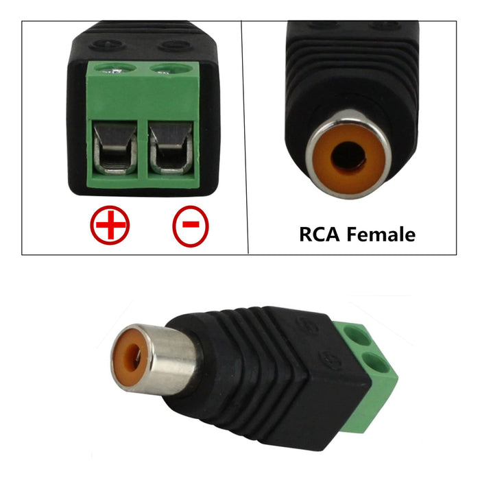 Acegear VBRCAF RCA Connector Female with Screw Terminal (10 Pack)