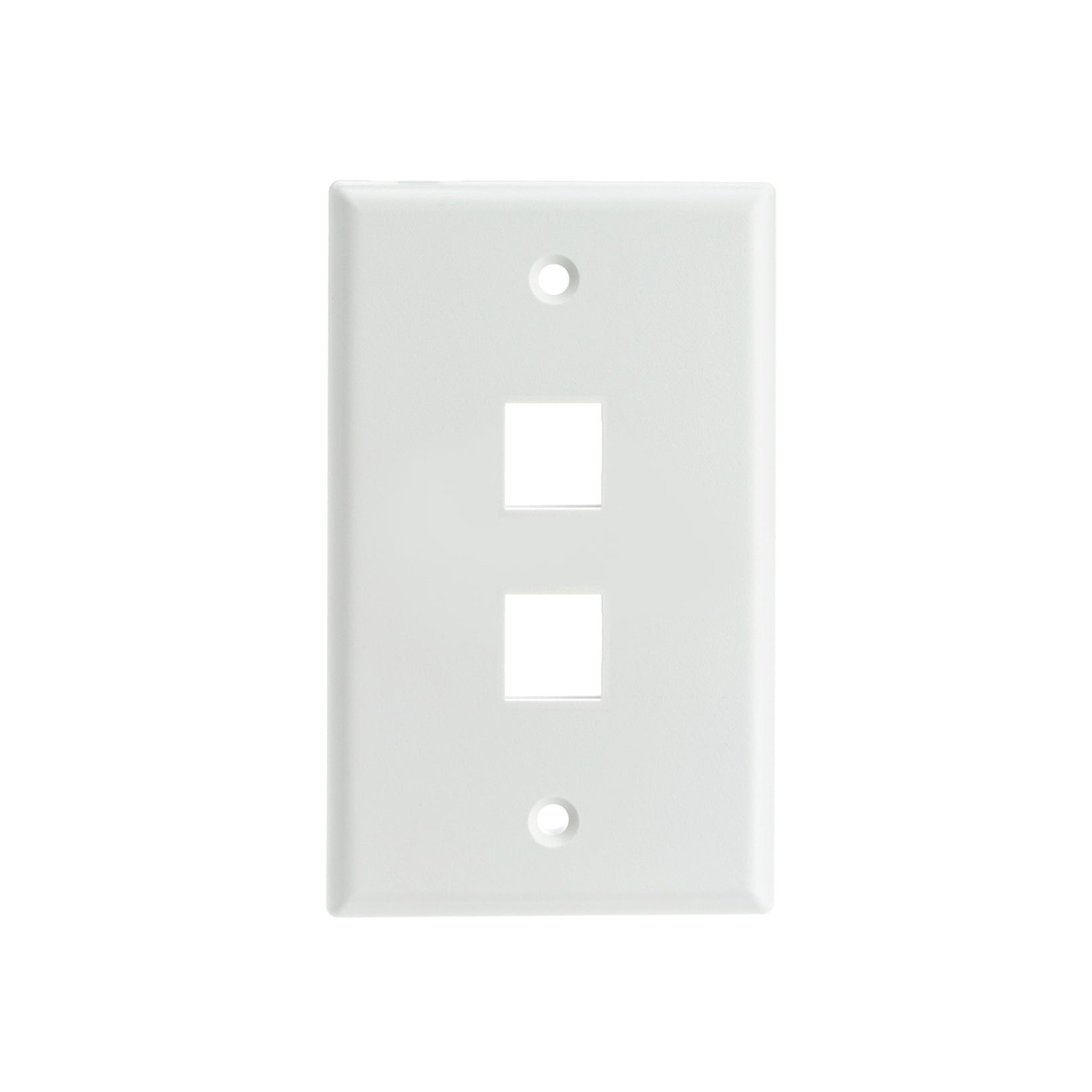 Acegear KWP1WH 1 Hole Keystone Wallplate (White / Ivory)