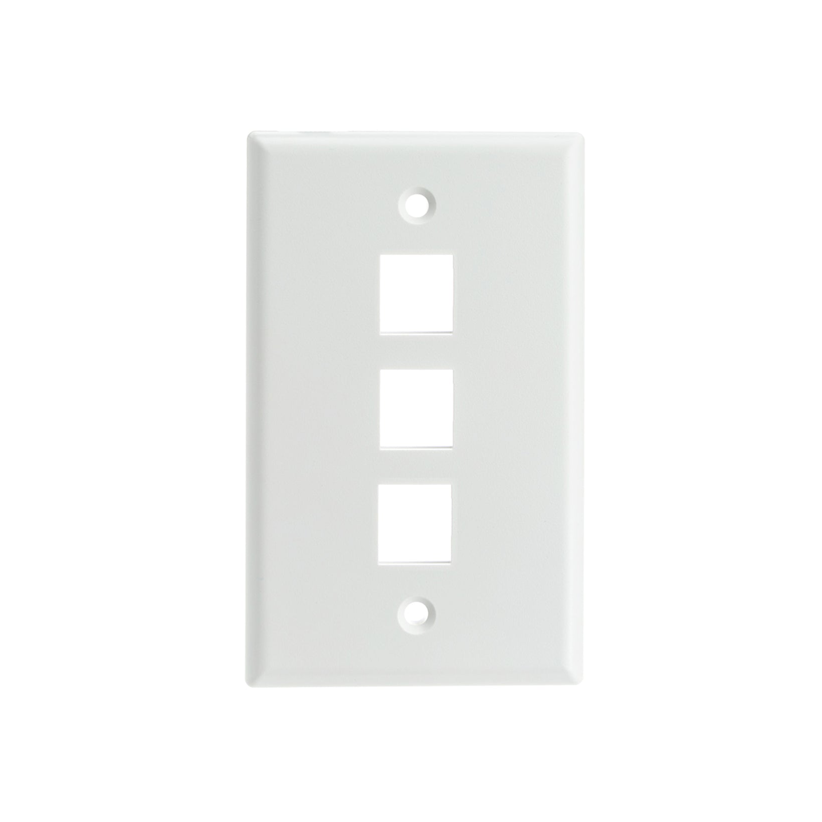 Acegear KWP1WH 1 Hole Keystone Wallplate (White / Ivory)