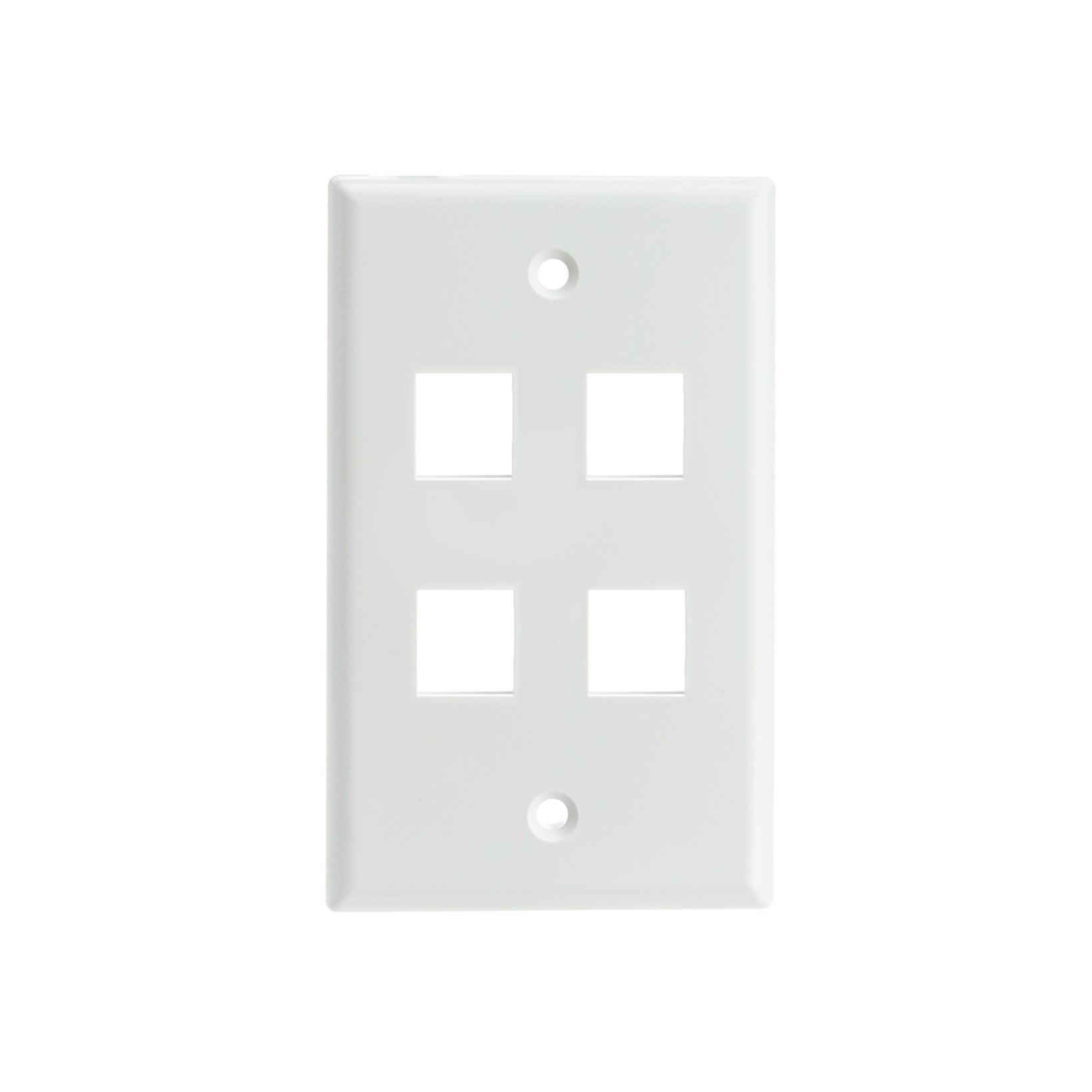 Acegear KWP1WH 1 Hole Keystone Wallplate (White / Ivory)