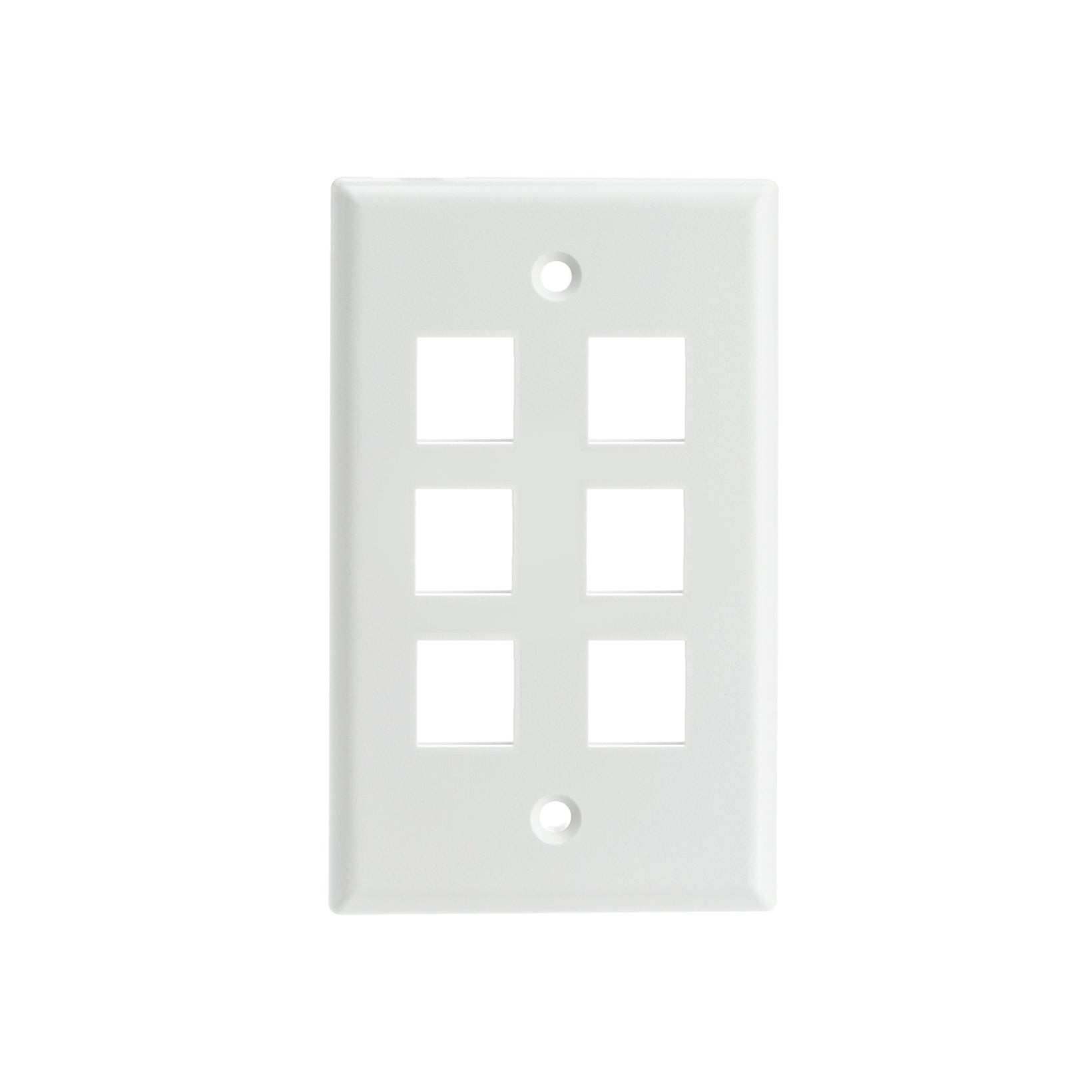 Acegear KWP1WH 1 Hole Keystone Wallplate (White / Ivory)