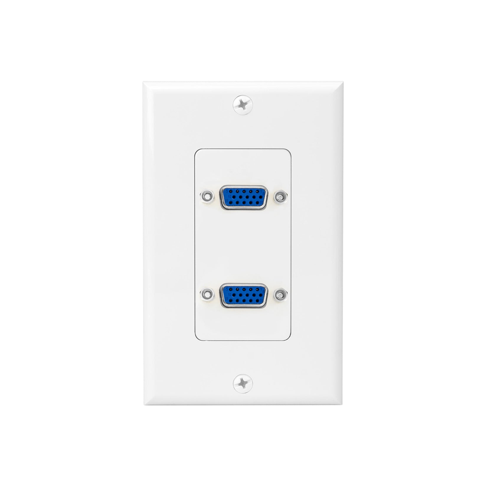 Acegear WPVGA2 Dual Outlet 15 Pin Female VGA Wallplate  (Each)